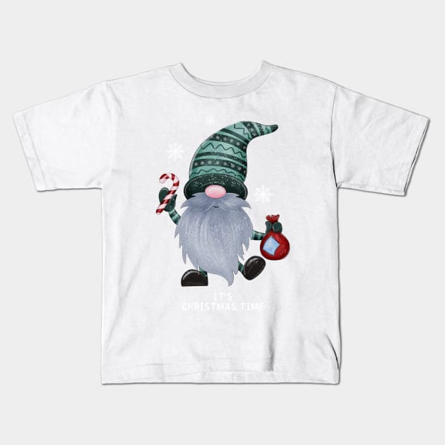Christmas time Kids T-Shirt by Valenio